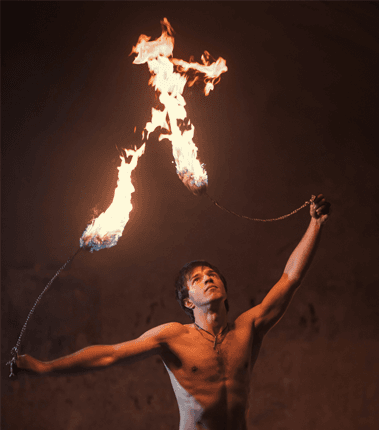 Fire Breathing, Spinning & Dancing